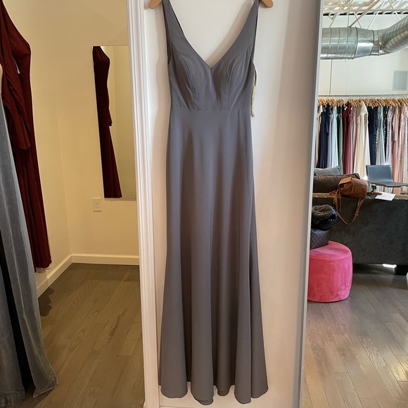 Jenny Yoo Dresses | Jenny Yoo Slate Grey Bridesmaids Dress | Color: Gray | Size: 2 | Evanjade's Closet